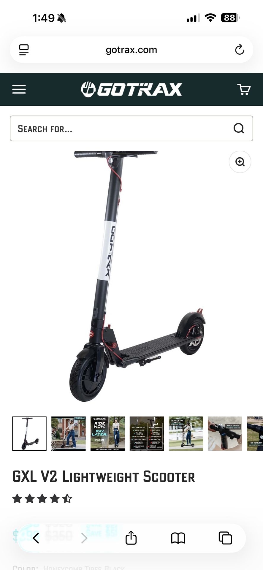 GoTrax Lightweight Electric Scooter 