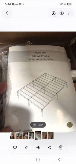 Queen Metal Bed Frame WDLWCTTC003 New in Box