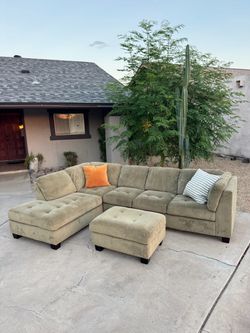Olive sofa sectional ( delivery available )