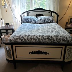 Bedroom Set - Full Size 6 Piece Set w/Bedding & Mattress/Boxspring