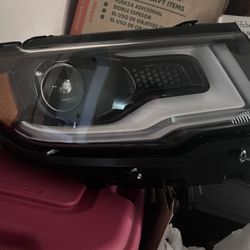 Fits 2017-2021 Jeep Compass Halogen Reflectors Type Projector Black Headlights Pair w/LED Tube DRL R
