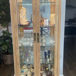 Vintage Drexel Heritage Glass Door China Cabinet