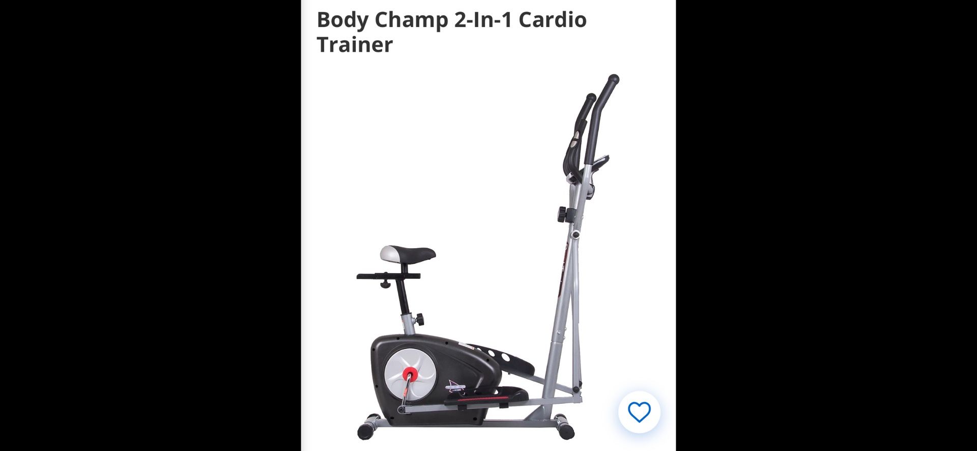 Dual Trainer Elliptical In Bike Body Champ In Elliptical And