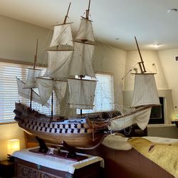 Model Warship Giant Wasa Ship 8’ X 7’ Handcrafted