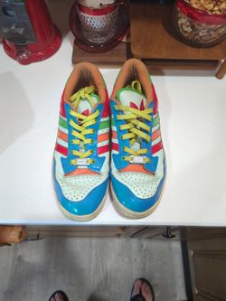 Adidas Centennial Low Leather Multi-Color Skittles Rare Shoe Sneakers Men Size 10