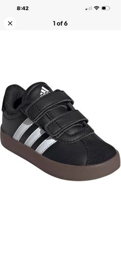 New Toddler adidas VL Court 3.0 CFI Black 100% Authentic