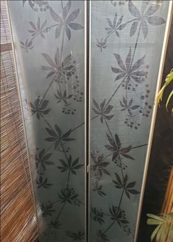2 Etched Glass Panels