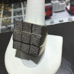 Silver Diamond Ring 