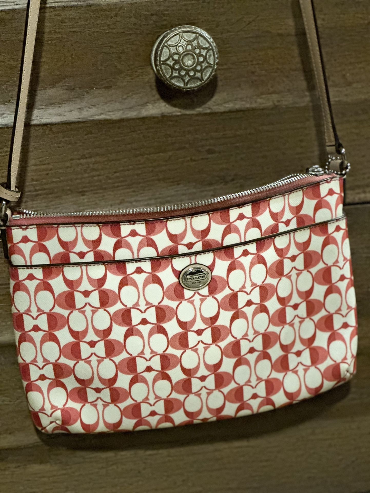 Pink Coach Cross Body Bag