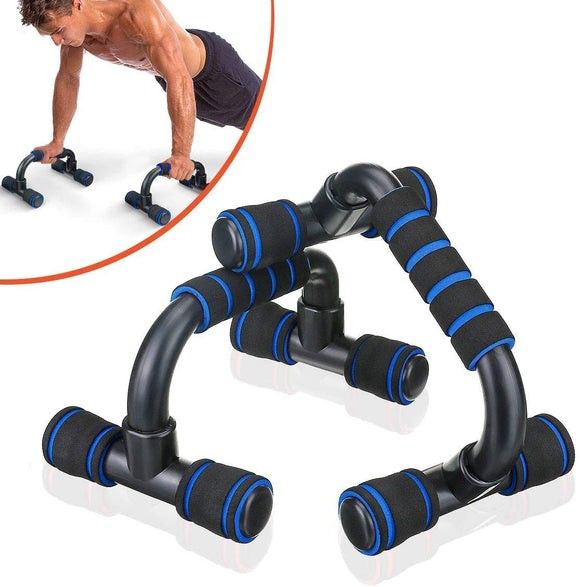 Push Up Bars Gym Exercise Equipment Fitness, 1 Pair Pushup Handles with Cushioned Foam Grip and Non-Slip Sturdy Structure Push Up Bars for Men & Women