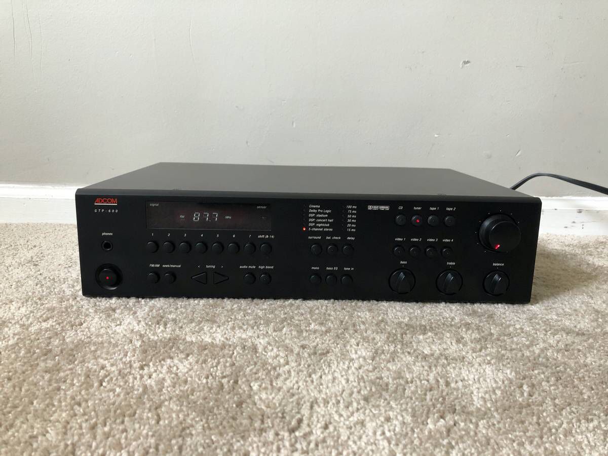 Adcom GTP-600 5.1 Home Theater Surround Tuner Preamplifier
