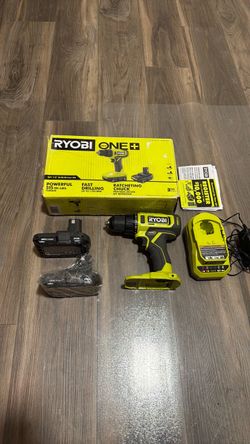 RYOBI ONE+ 18V Cordless 1/2 in. Drill/Driver Kit with (2) Compact Batteries and Charger