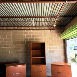 Two Double Door Dressers And Credenza