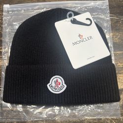 Black Moncler Beanie 