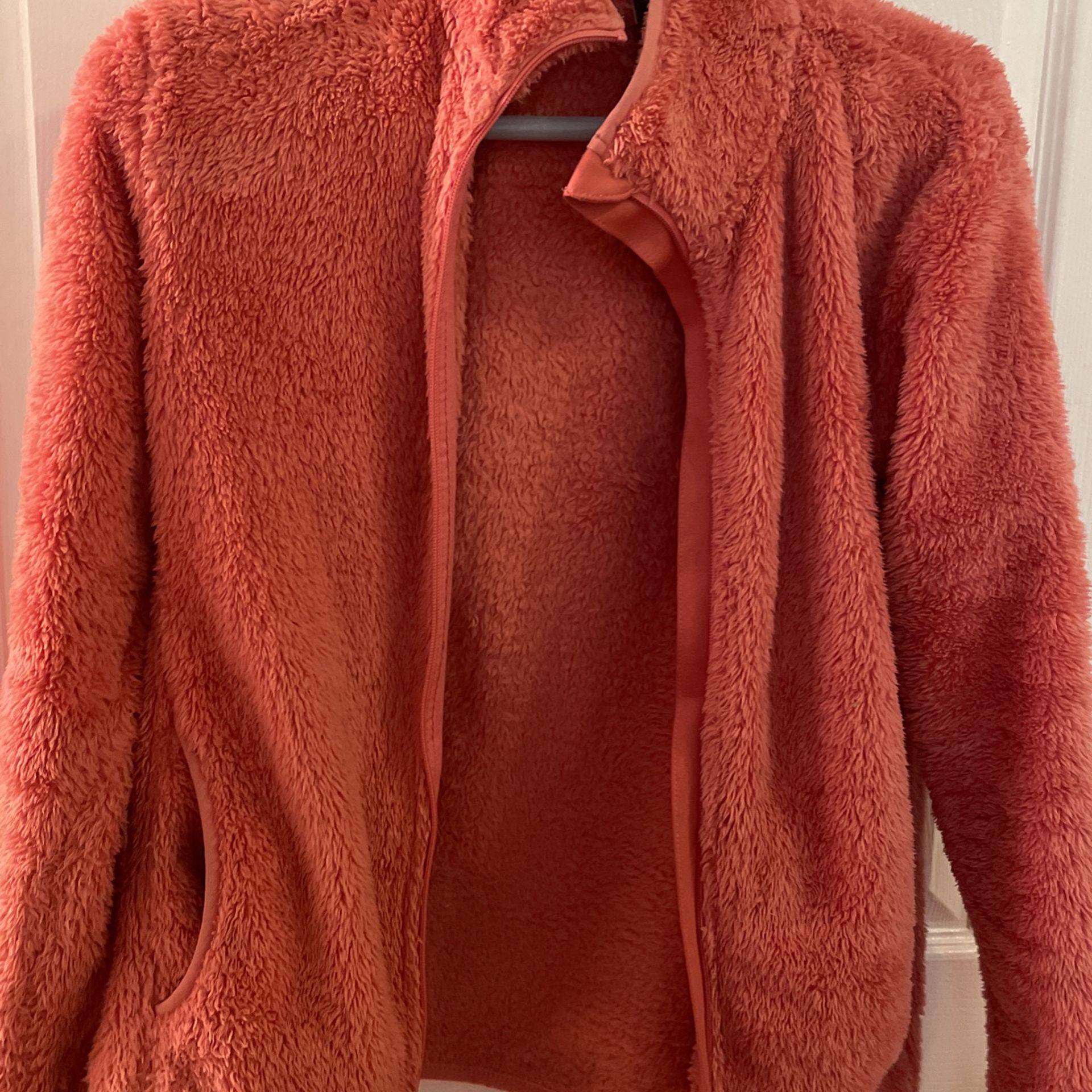 Dusty Rose Fuzzy Eddie Bauer Fleece Jacket