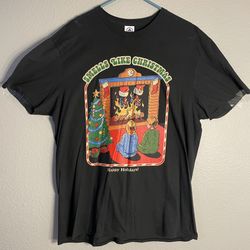 Steven Rhodes Graphic T-Shirt Smells Like Christmas Holiday Shirt Men's Size XL
