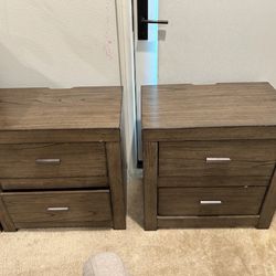 Two Nightstand Wood Dressers 
