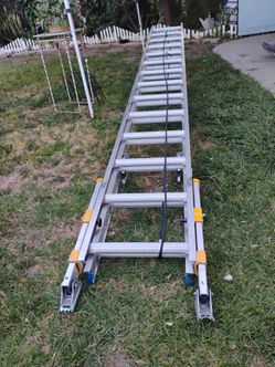 28 ft equilizer Werner aluminum extension ladder with levelers