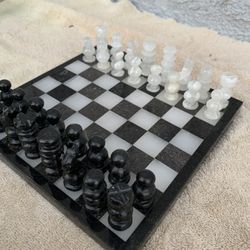 Black And White Stone Chessboard