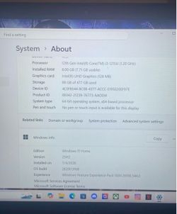 MSI Laptop Intel i3-1215U 8GB RAM 477GB SSD
