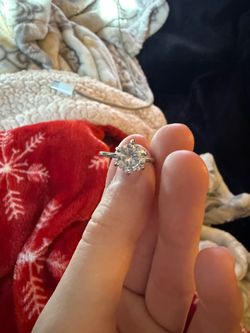 Silver Solitaire Ring with Round Stone