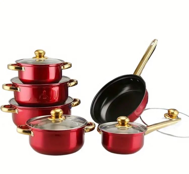 12 PIECE STAINLESS STEEL PAN SET‼️🚚