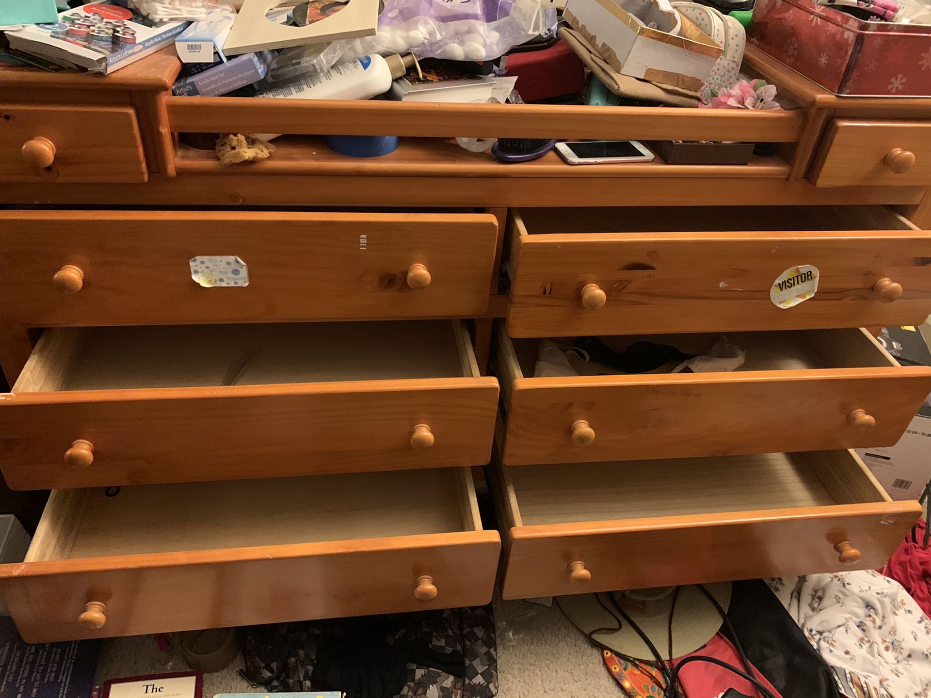 Changing table with 6 draws