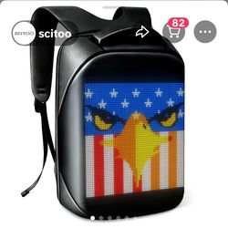 LED LCD smart backpack