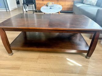 Wood coffee table