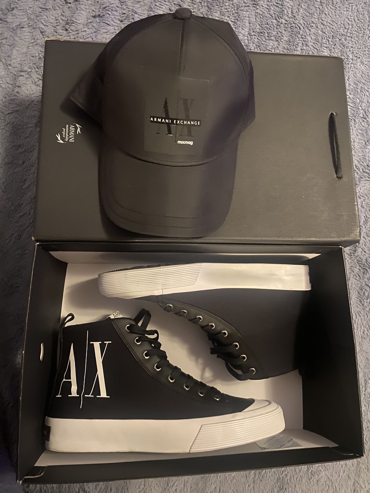 Armani Exchange Size 8 Shoes And Hat