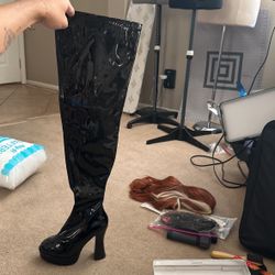 Black Thigh High Boots (Brand New And Never Used)