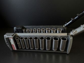 CRAFTSMAN HAND TOOLS 18pc Deep 3/8 SAE METRIC MM 6pt ratchet wrench socket set