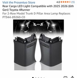 Rear Cargo LED Light Compatible with 2025 2026 (6th Gen) Toyota 4Runner For 2-Row Model Trunk D Pillar Area Lamp Replaces PT(contact info removed)0-C0