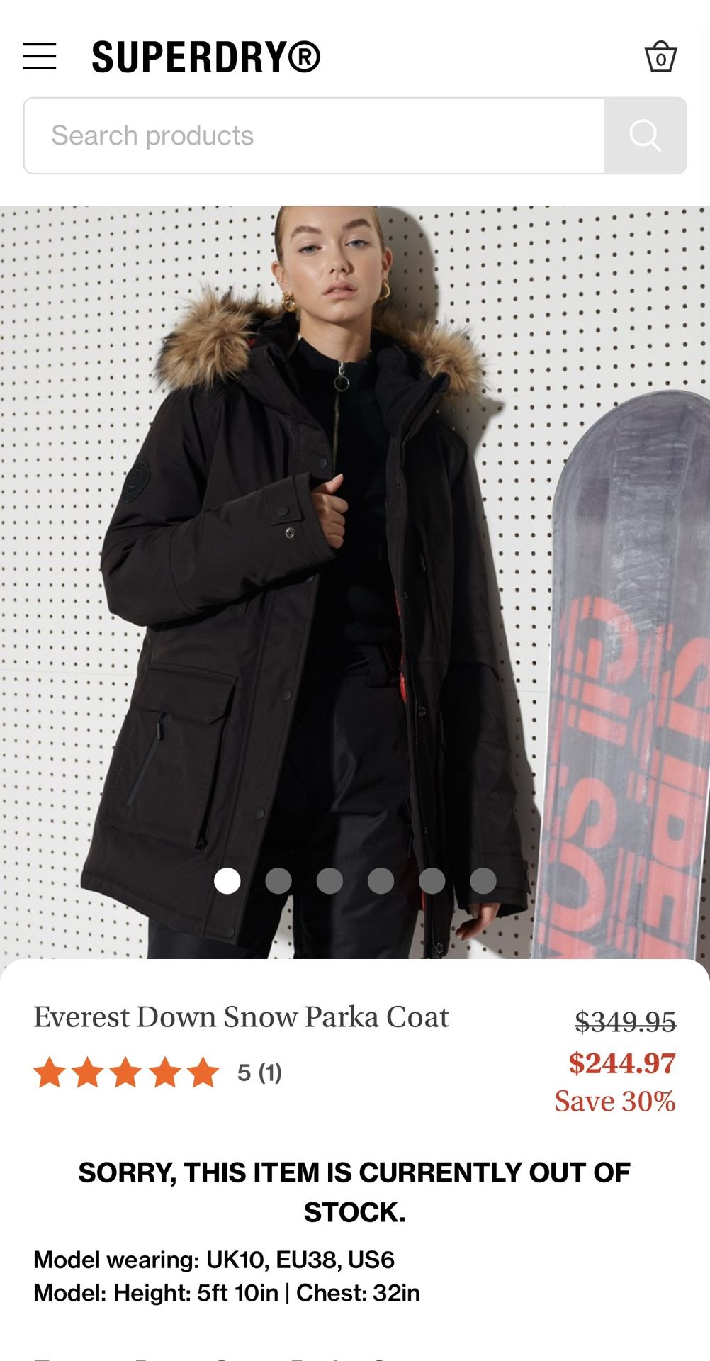 New Superdry Parka Coat
