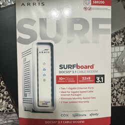 ARRIS - SURFboard SB8200 32 x 8 DOCSIS 3.1 Gig-Speed Cable Modem - White