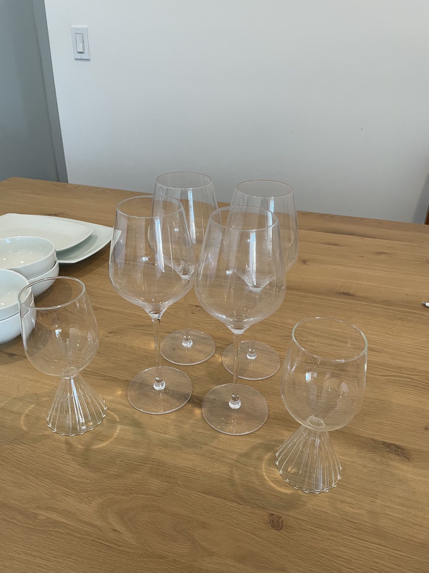 Selling 6 Wine Glasses – $50 Total