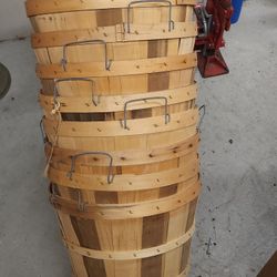  Wood Bushel Baskets