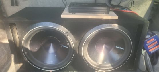 Rockford Fosgate Punch P3 15" Subwoofers with Rockville Atom P60 Amp