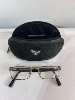 Armani Exchange Eyeglasses Frames AX 1009 6037 53 16 145 Black Silver & Case