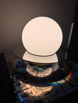 IKEA desk and wall lamp