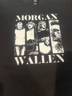 black and white Morgan Wallen T shirt