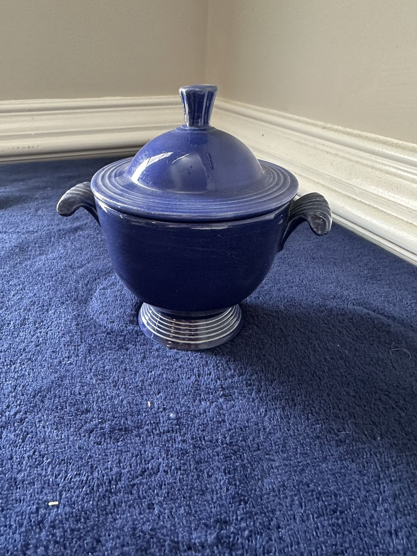 Homer Laughlin Fiesta Cobalt Blue Sugar Bowl