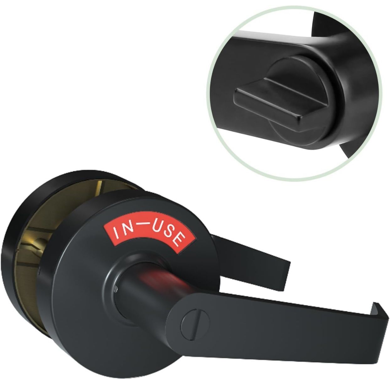 ANNFUZ Privacy Door Handle Lock with inUse Or Vacant Indicator for Men