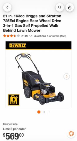 🌱 DEWALT 21” Self-Propelled Gas Lawn Mower — NEW IN BOX