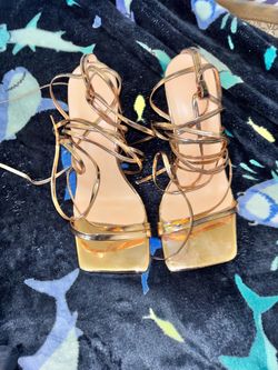 Square toed heels