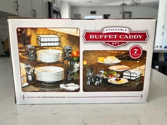Stackable 7 Piece Buffet Caddy Set