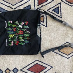 Japanese Style Embroidered Nylon Bag – $3