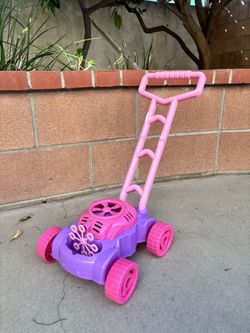 Pink Bubble Lawn Mower For Toddler