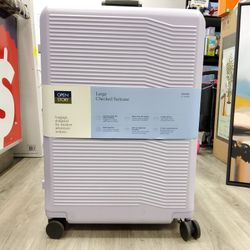 Open Story Large Checked Suitcase 