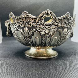 Stunning Silver/brass Ornate Bowl 